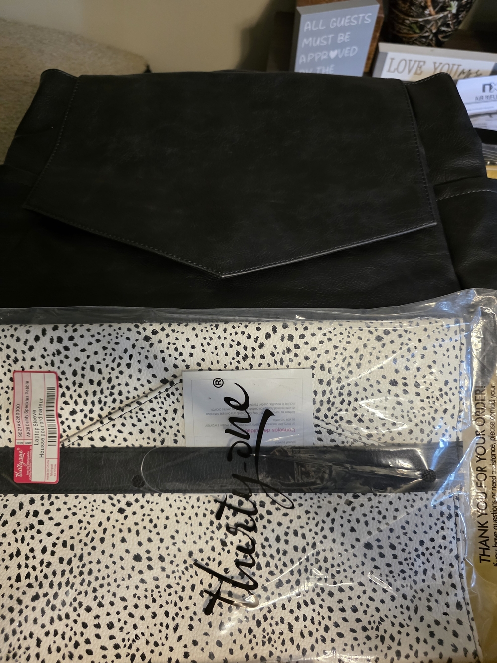 Thirty One Black Backpack With A Dainty Speckled Laptop Sleeve